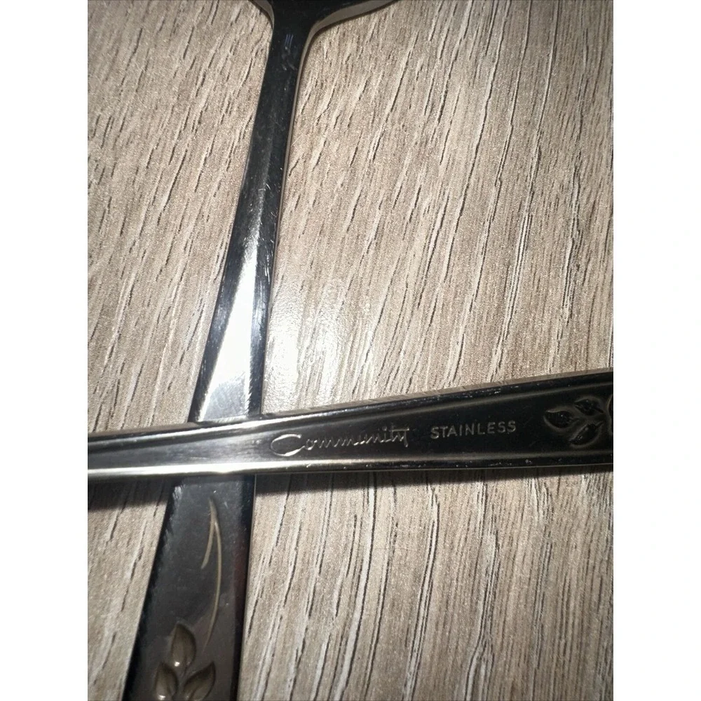 20 PIECES‎  ONEIDA COMMUNITY ROSE SHADOW STAINLESS FLATWARE Fork Spoon Knife